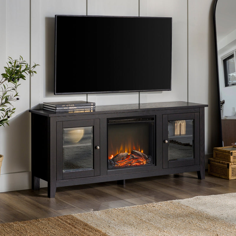 58" Traditional Electric Fireplace TV Stand