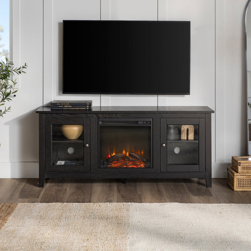 58" Traditional Electric Fireplace TV Stand