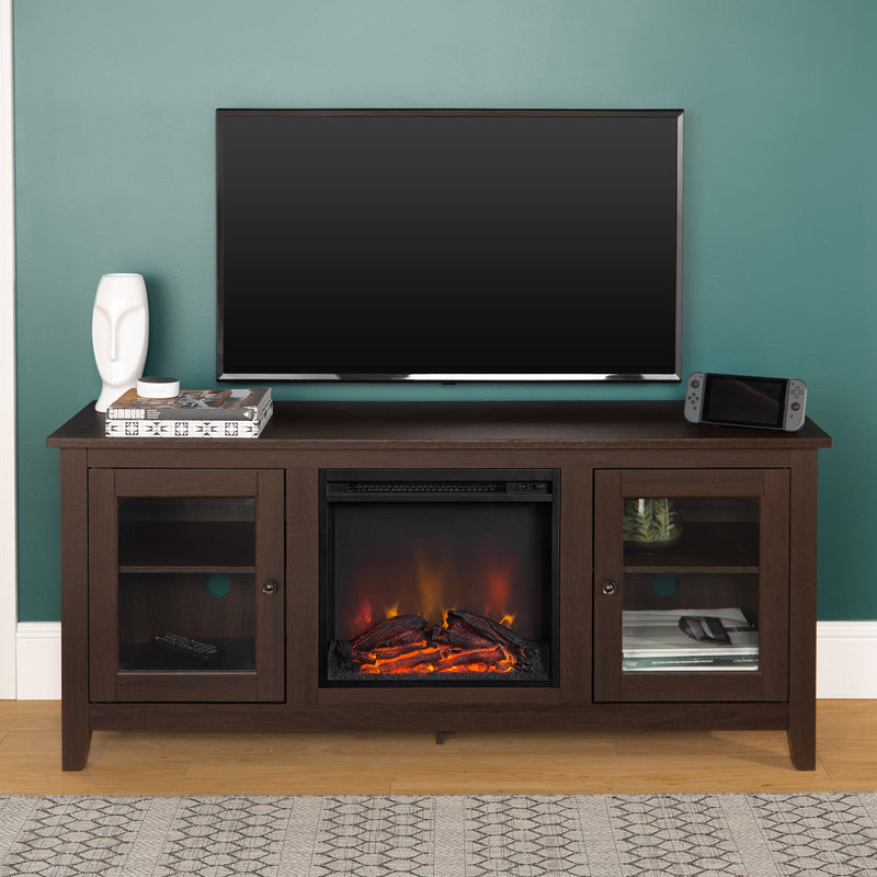 58" Traditional Electric Fireplace TV Stand