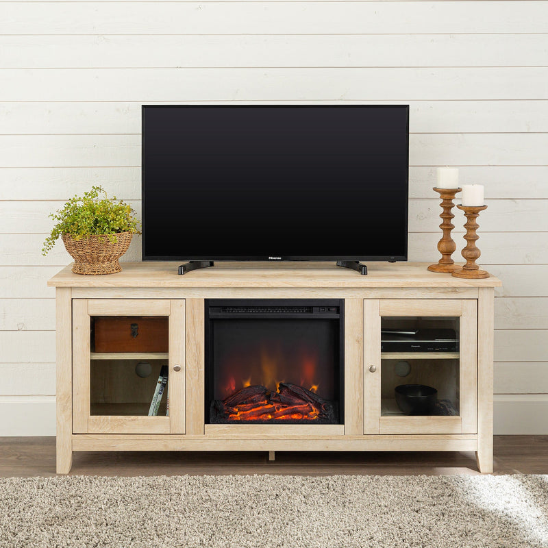 58" Traditional Electric Fireplace TV Stand