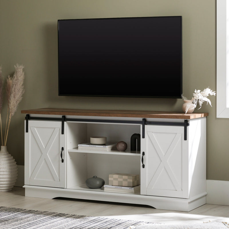 58" Sliding Barn Door TV Stand