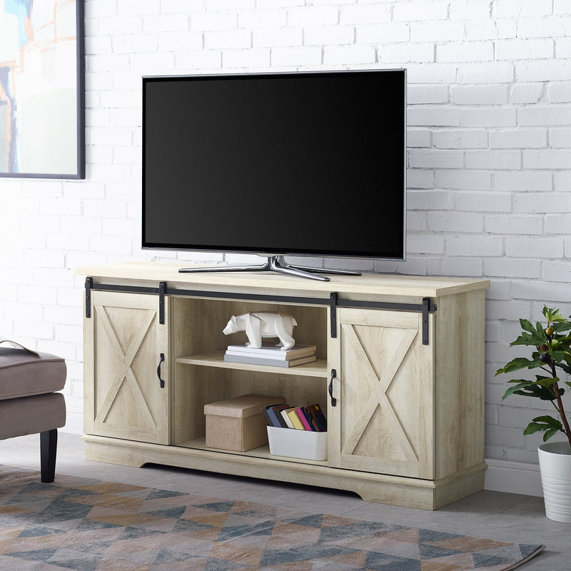 58" Sliding Barn Door TV Stand