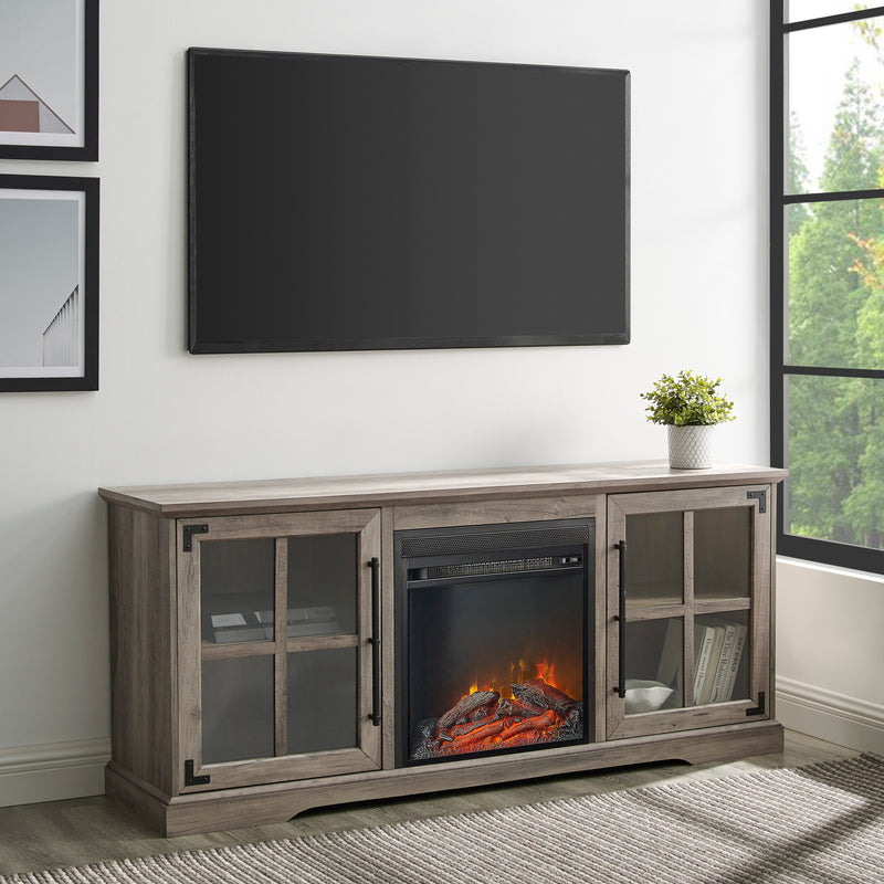 Abigail 60" 2 Door Fireplace Console