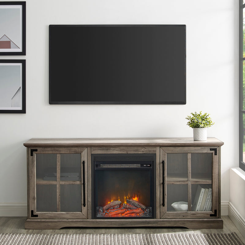 Abigail 60" 2 Door Fireplace Console