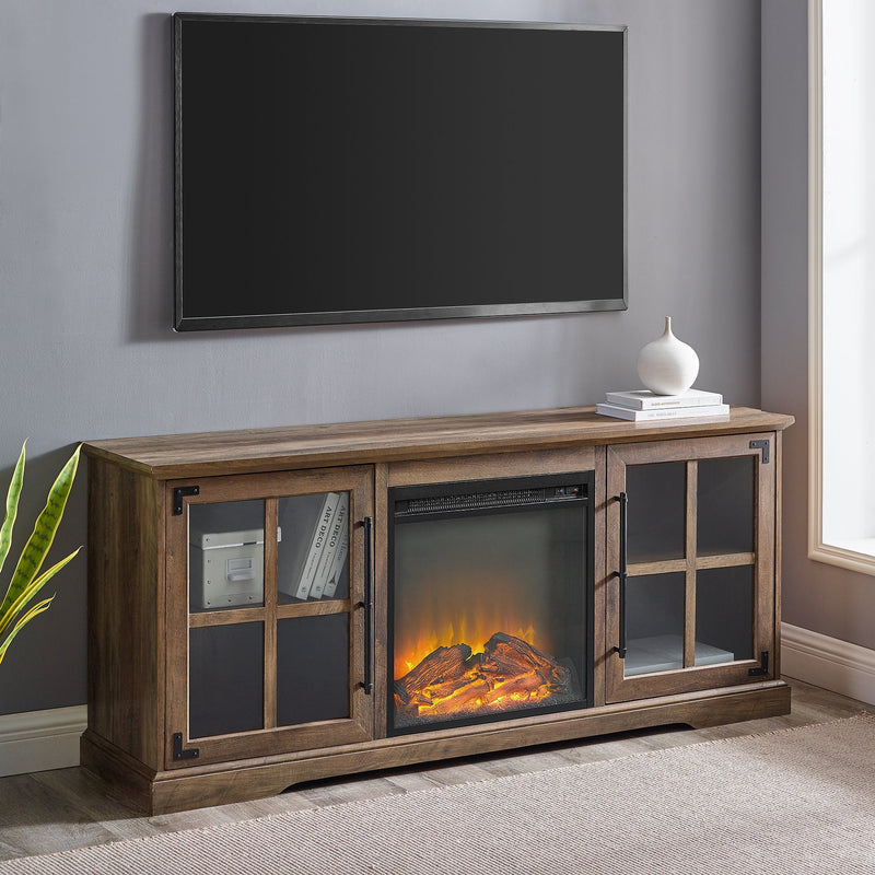 Abigail 60" 2 Door Fireplace Console