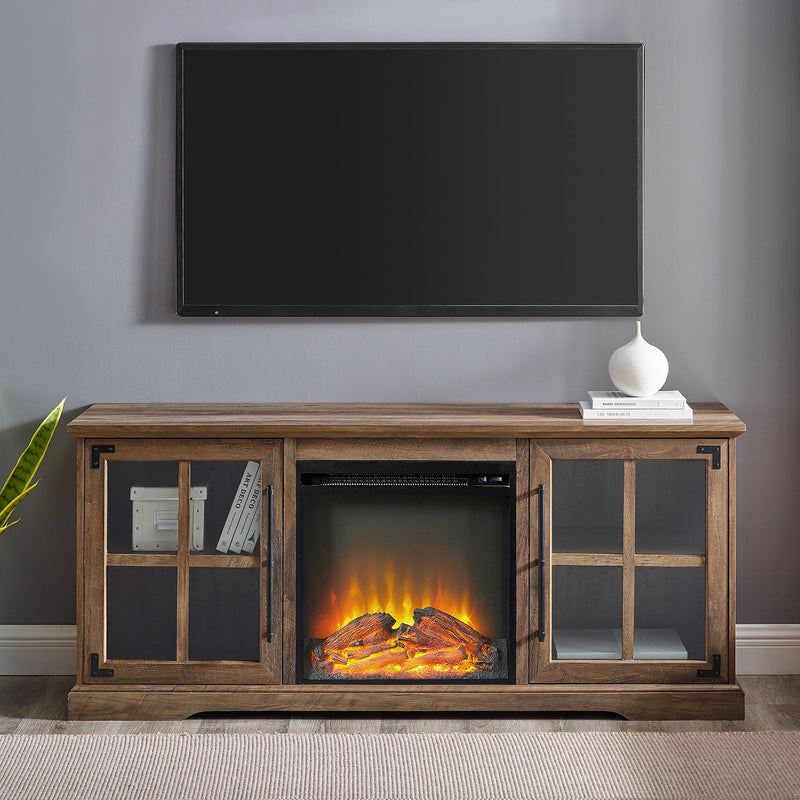 Abigail 60" 2 Door Fireplace Console