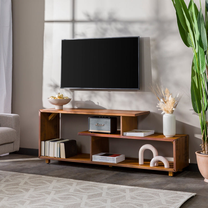 Alpine Rustic Solid Wood TV Console