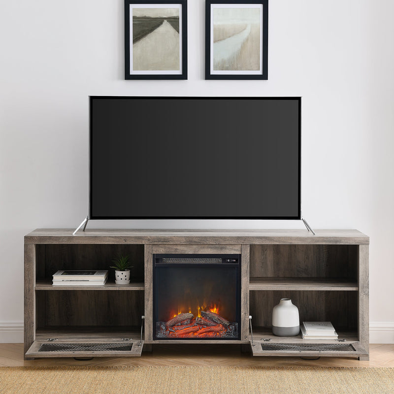 Farmhouse Abilene 70" Rustic Fireplace TV Stand