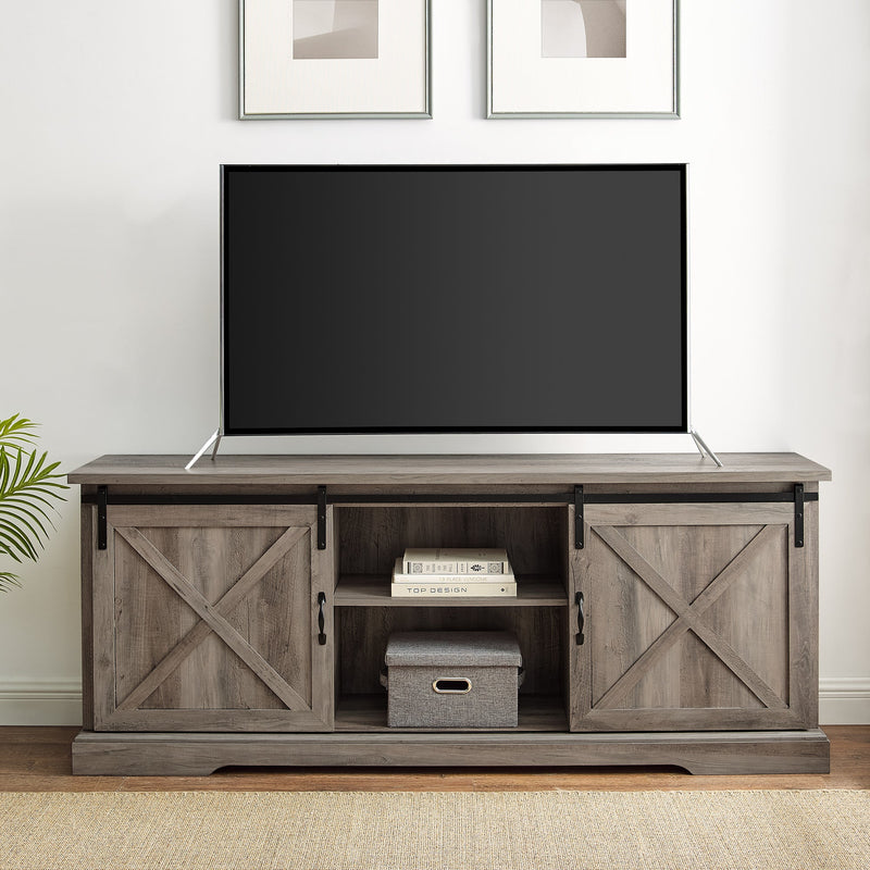 70" Sliding Barn Door TV Console