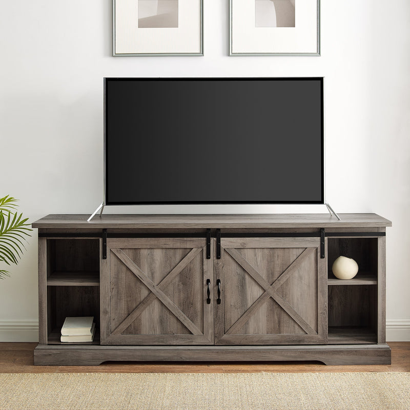 70" Sliding Barn Door TV Console