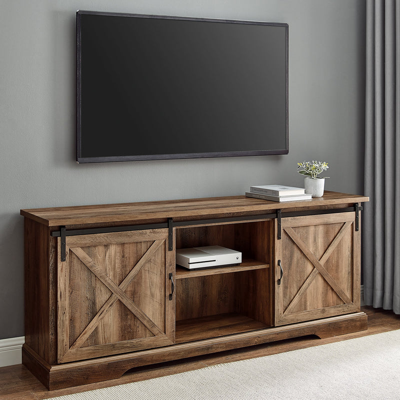 70" Sliding Barn Door TV Console