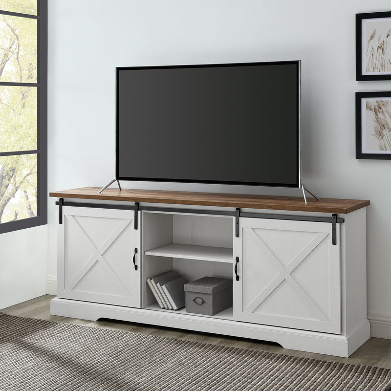 70" Sliding Barn Door TV Console