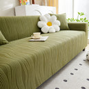 Textured Wave Stretch Sofa Couch Cover, Soft Washable Spandex Furniture Slipcovers