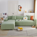 L Shape Sectional Sofa Cover Soft Stretch Furniture Protector Couch Slipcover with 1pcs Free Pillowcases