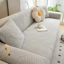 Jacquard Leaf Stretch Sofa Protector Cover Soft Washable Spandex Couch Slipcover by Slipcover KAS™