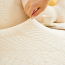 Jacquard Leaf Stretch Sofa Protector Cover Soft Washable Spandex Couch Slipcover by Slipcover KAS™