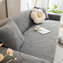 Jacquard Leaf Stretch Sofa Protector Cover Soft Washable Spandex Couch Slipcover by Slipcover KAS™