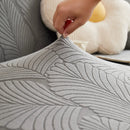 Jacquard Leaf Stretch Sofa Protector Cover Soft Washable Spandex Couch Slipcover by Slipcover KAS™