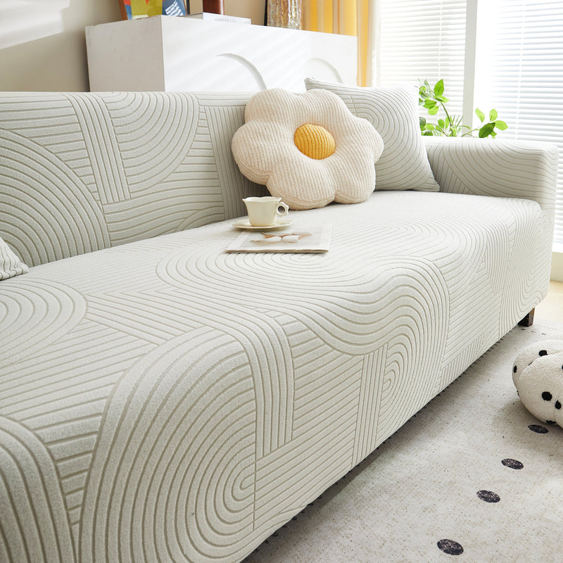 Fleece Stretch Sofa Slipcover Washable Soft Spandex Couch Cover Furniture Protector