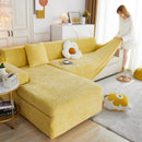 L Shape Couch Cover Stretch Soft Sectional Sofa Cover Furniture Protector Slipcover for Couch with 1pcs Free Pillowcases
