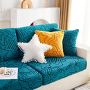 Starry Sky Jacquard Fleece Stretchable Non-Slip Cushion Covers Furniture Covers for L-Shaped Couch