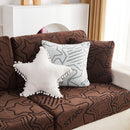 Starry Sky Jacquard Fleece Stretchable Non-Slip Cushion Covers Furniture Covers for L-Shaped Couch