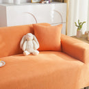 Grid Textured Stretch Sofa Cover, Soft Elastic Slipcover for Couch Protection