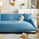 Grid Textured Stretch Sofa Cover, Soft Elastic Slipcover for Couch Protection