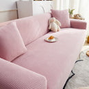 Grid Textured Stretch Sofa Cover, Soft Elastic Slipcover for Couch Protection