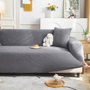 Grid Textured Stretch Sofa Cover, Soft Elastic Slipcover for Couch Protection