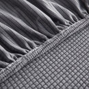 Grid Textured Stretch Sofa Cover, Soft Elastic Slipcover for Couch Protection