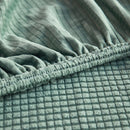 Grid Textured Stretch Sofa Cover, Soft Elastic Slipcover for Couch Protection