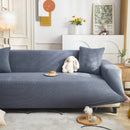 Grid Textured Stretch Sofa Cover, Soft Elastic Slipcover for Couch Protection