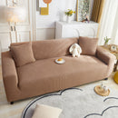Grid Textured Stretch Sofa Cover, Soft Elastic Slipcover for Couch Protection