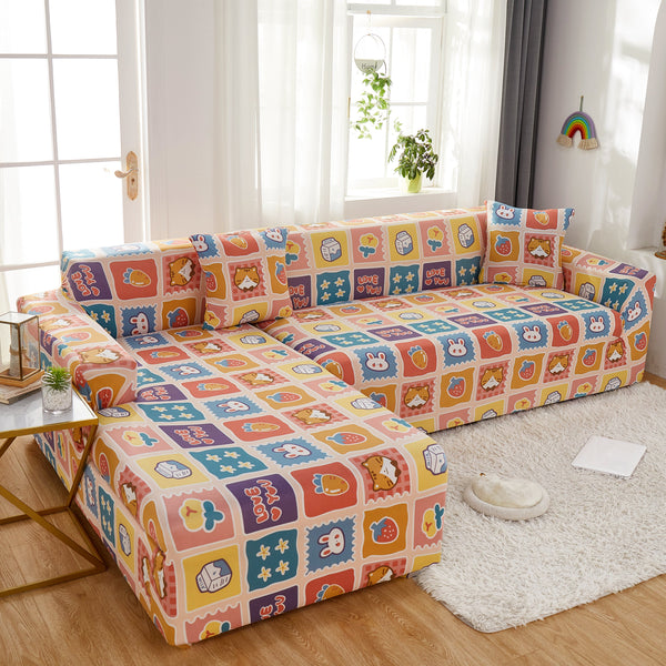 Sectional Sofa Covers, Super Stretch L Shape Couch Cover, Non Slip Slipcover with Elastic Bottom, Ideal for 1/2/3/4/5 Seater Sofas, Kids, photo 2 of 13