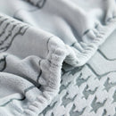 Happy Puzzle Jacquard Fleece Stretchable Cushion Cover, Non-Slip L Shaped Couch Covers for Pets