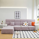 Elastic Skirted Couch Cushion Covers for 1/2/3/4-Seater Sofas, Furniture Protector for Pets, Kids