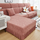 Elastic Skirted Couch Cushion Covers for 1/2/3/4-Seater Sofas, Furniture Protector for Pets, Kids