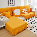 Elastic Skirted Couch Cushion Covers for 1/2/3/4-Seater Sofas, Furniture Protector for Pets, Kids