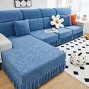 Elastic Skirted Couch Cushion Covers for 1/2/3/4-Seater Sofas, Furniture Protector for Pets, Kids