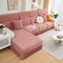 Sofa Seat Cover, Sunflower Patterned Elastic Skirted Couch Cushion Covers for 1/2/3/4-Seater Sofas