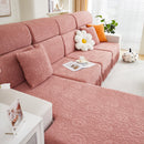 Sofa Seat Cover, Sunflower Patterned Elastic Skirted Couch Cushion Covers for 1/2/3/4-Seater Sofas