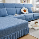 Stretch Sofa Covers with Skirt for Couch Seat and Cushion, Chaise, Sectional, 1/2/3/4 Seater Sofas