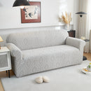 3D Baroque Floral Stretch Sofa Cover Elastic Polar Fleece Couch Slipcover with Straps by Slipcover KAS™