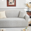 3D Baroque Floral Stretch Sofa Cover Elastic Polar Fleece Couch Slipcover with Straps by Slipcover KAS™