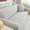 3D Baroque Floral Stretch Sofa Cover Elastic Polar Fleece Couch Slipcover with Straps by Slipcover KAS™