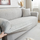 3D Baroque Floral Stretch Sofa Cover Elastic Polar Fleece Couch Slipcover with Straps by Slipcover KAS™