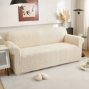 3D Baroque Floral Stretch Sofa Cover Elastic Polar Fleece Couch Slipcover with Straps by Slipcover KAS™