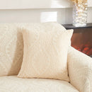 3D Baroque Floral Stretch Sofa Cover Elastic Polar Fleece Couch Slipcover with Straps by Slipcover KAS™