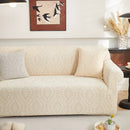 3D Baroque Floral Stretch Sofa Cover Elastic Polar Fleece Couch Slipcover with Straps by Slipcover KAS™